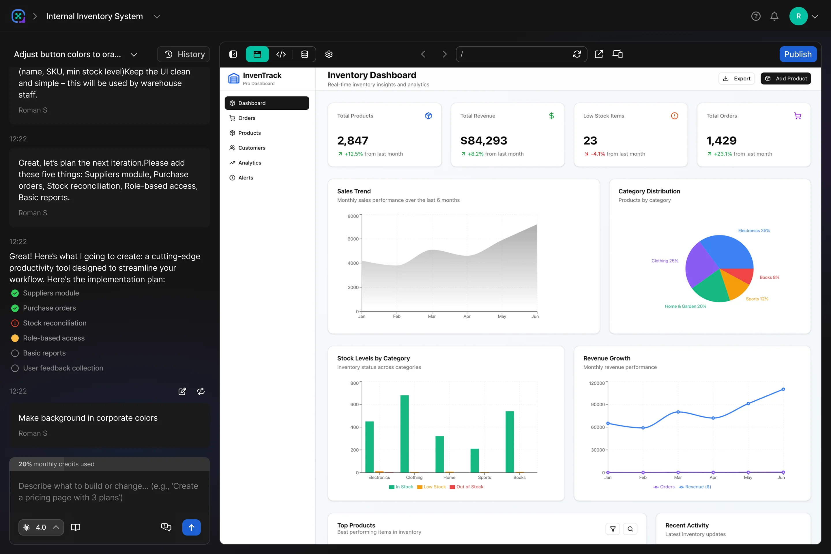 Dashboard preview
